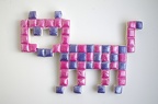 Kočka domácí #9 - fialovorůžová keramická